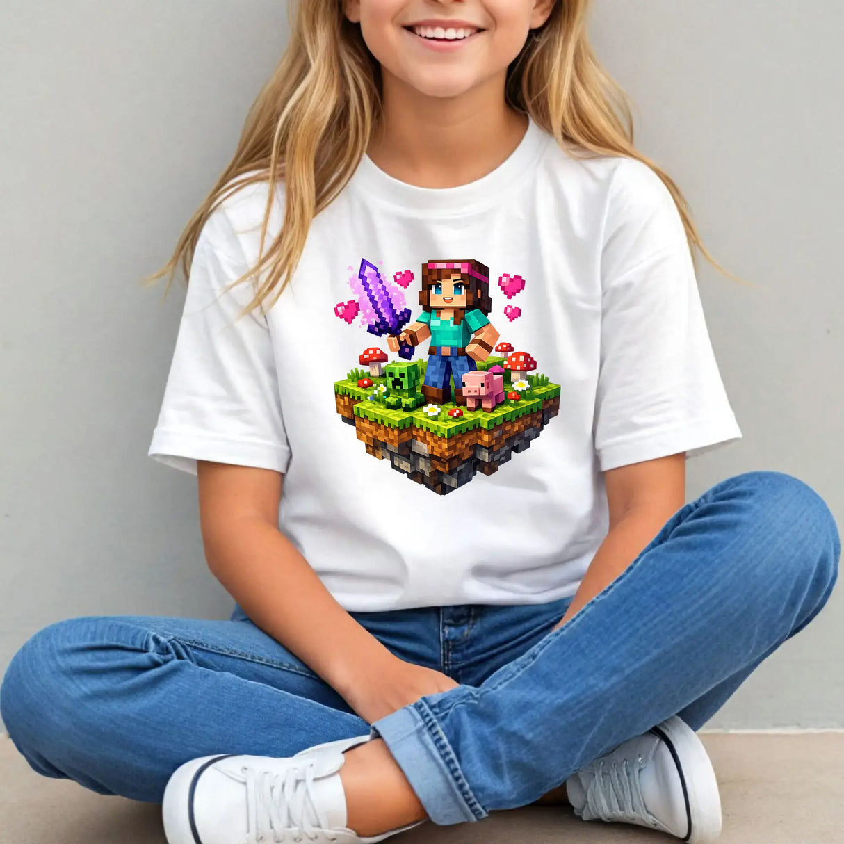 Tricou fete din bumbac 100% cu imprimeu ALEX