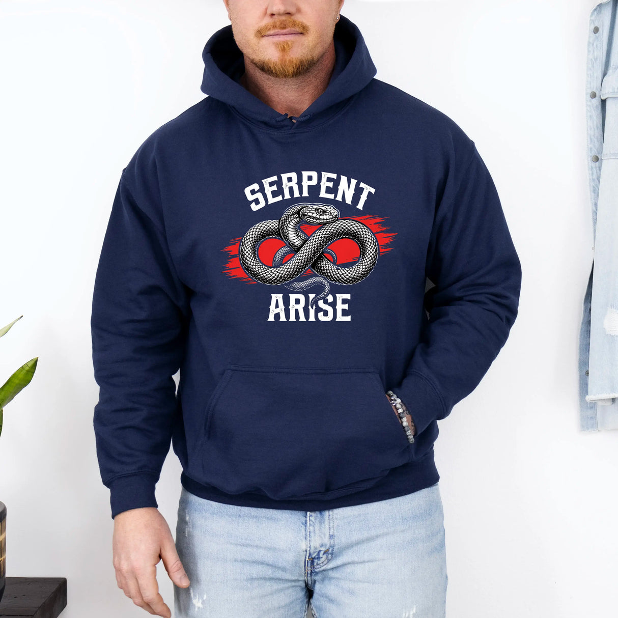 Hanorac cu gluga barbatesc regular fit cu imprimeu ARISE