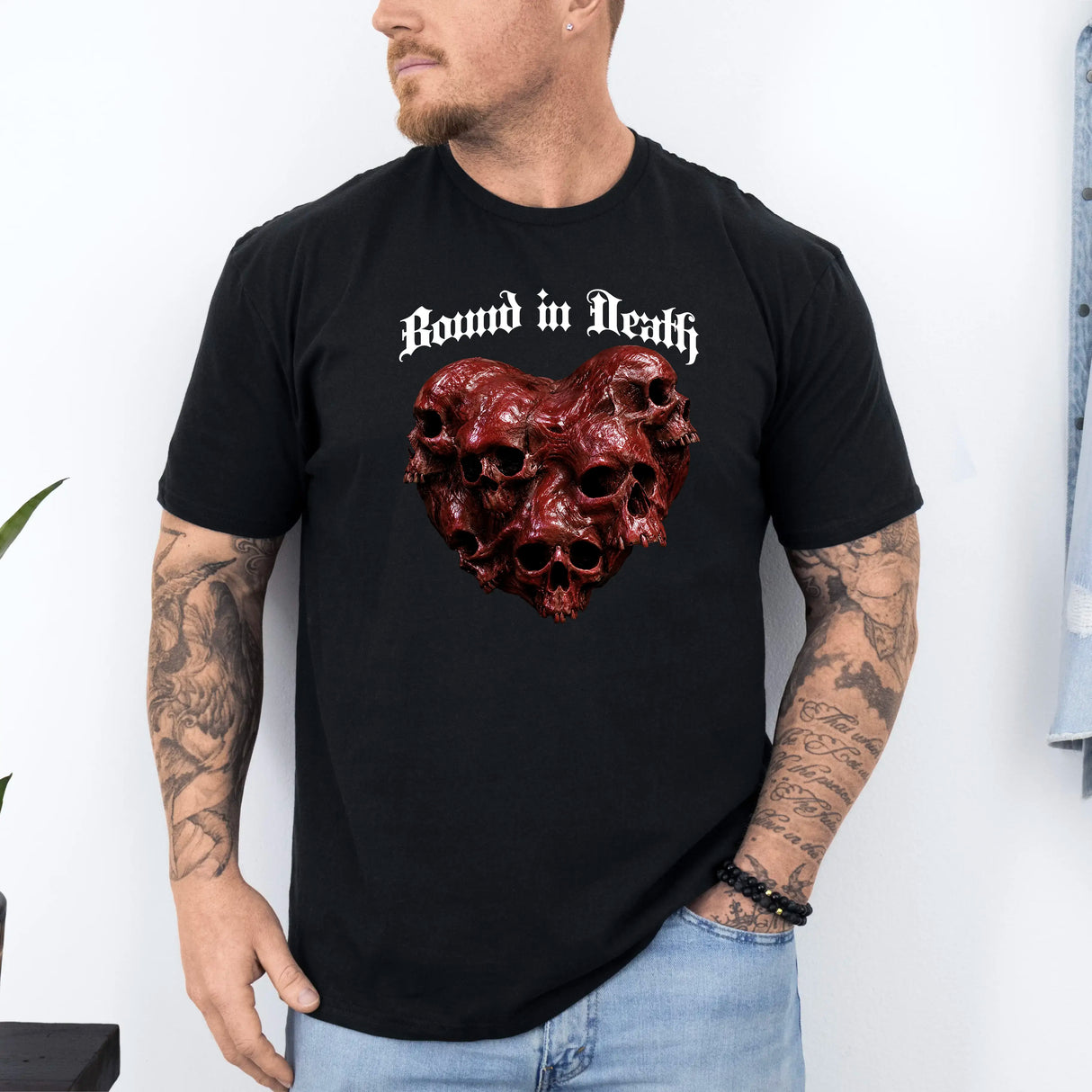 Tricou barbatesc din bumbac 100% cu imprimeu BOUND