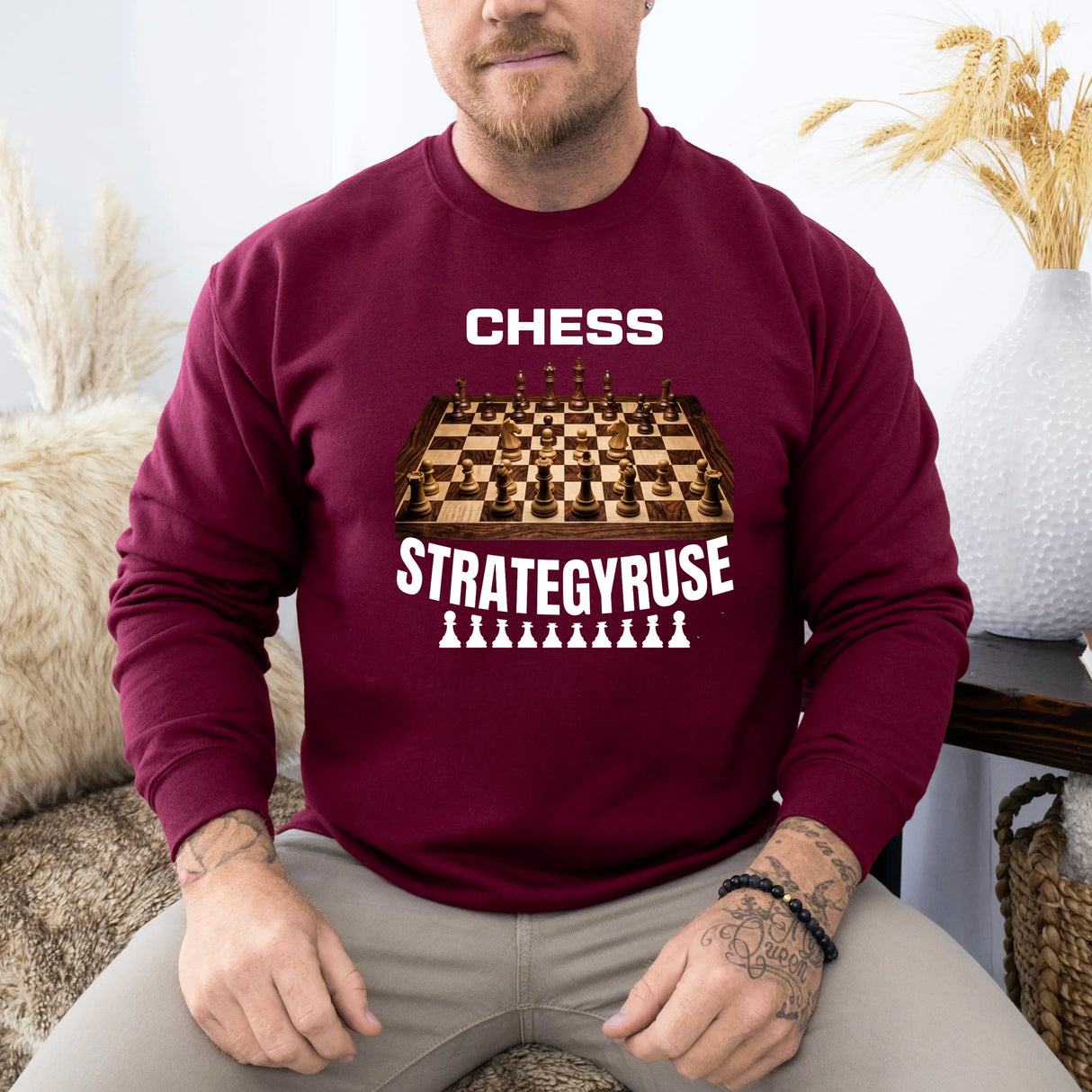 Hanorac barbatesc regular fit cu imprimeu CHESS
