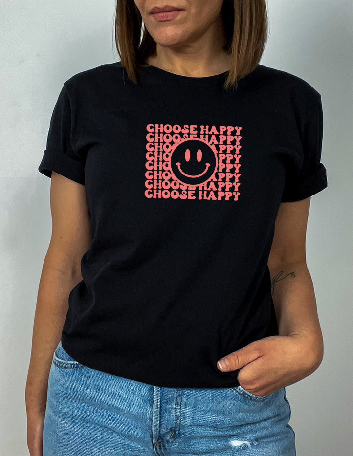 Tricou unisex CHOOSE HAPPY