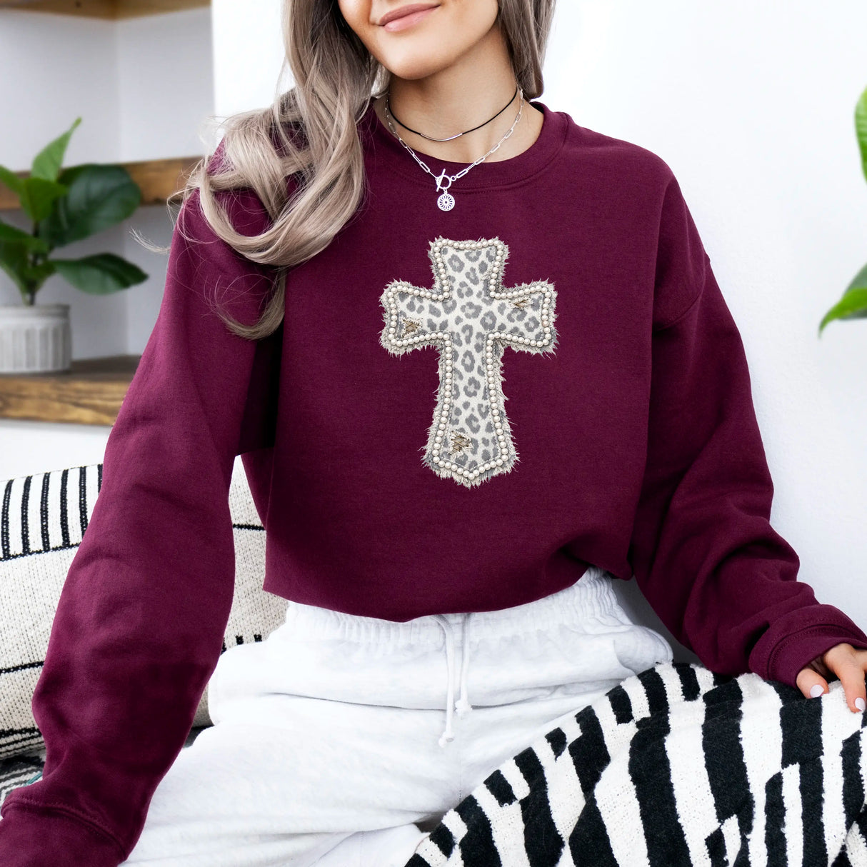 Hanorac de dama oversize cu imprimeu CROSS LEO