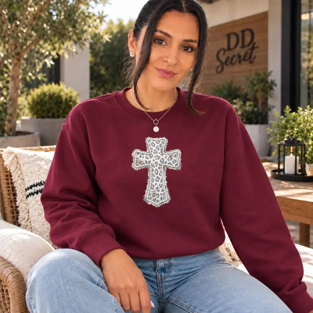 Bluza de dama oversize cu imprimeu CROSS LEO