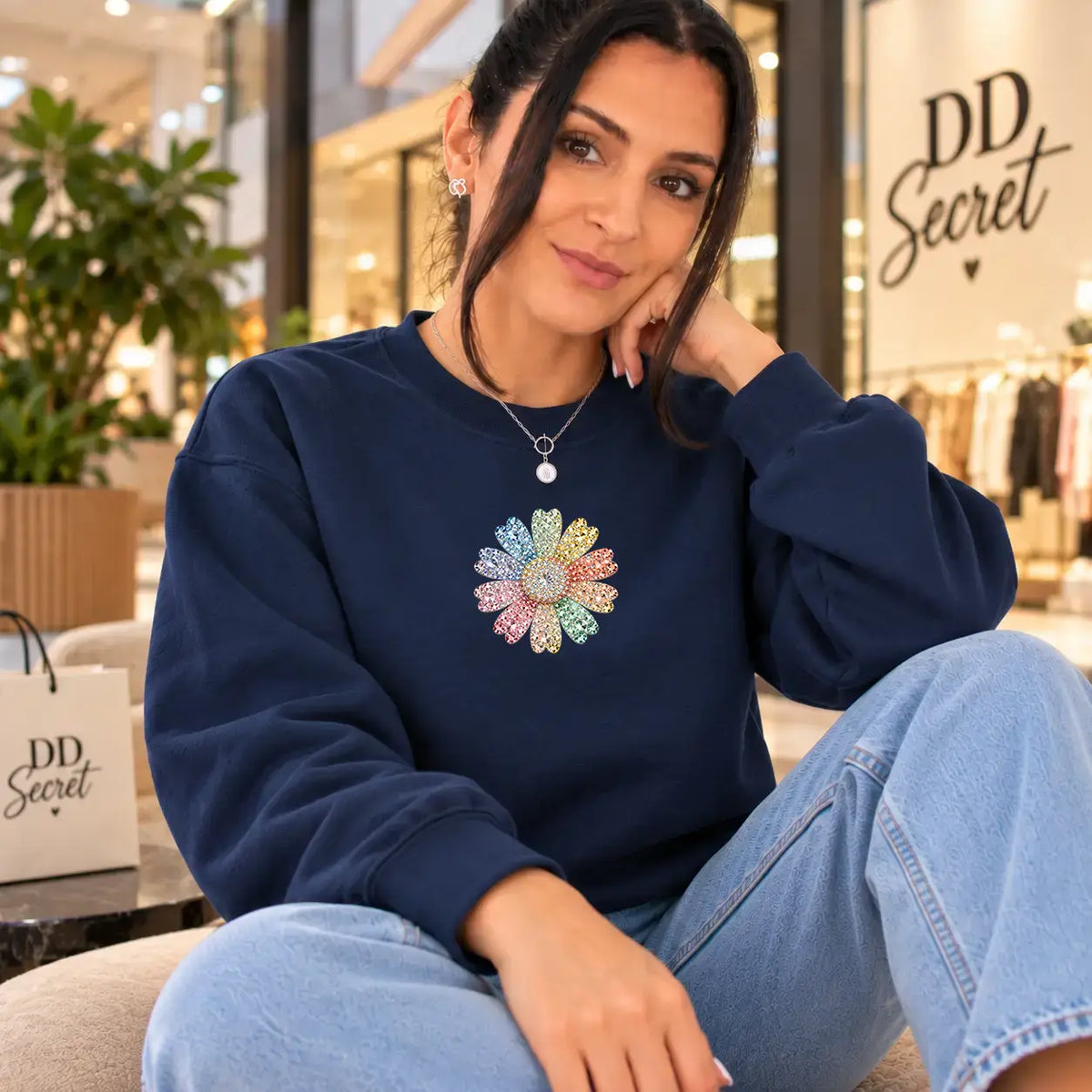 Bluza dama oversize cu imprimeu DAISY