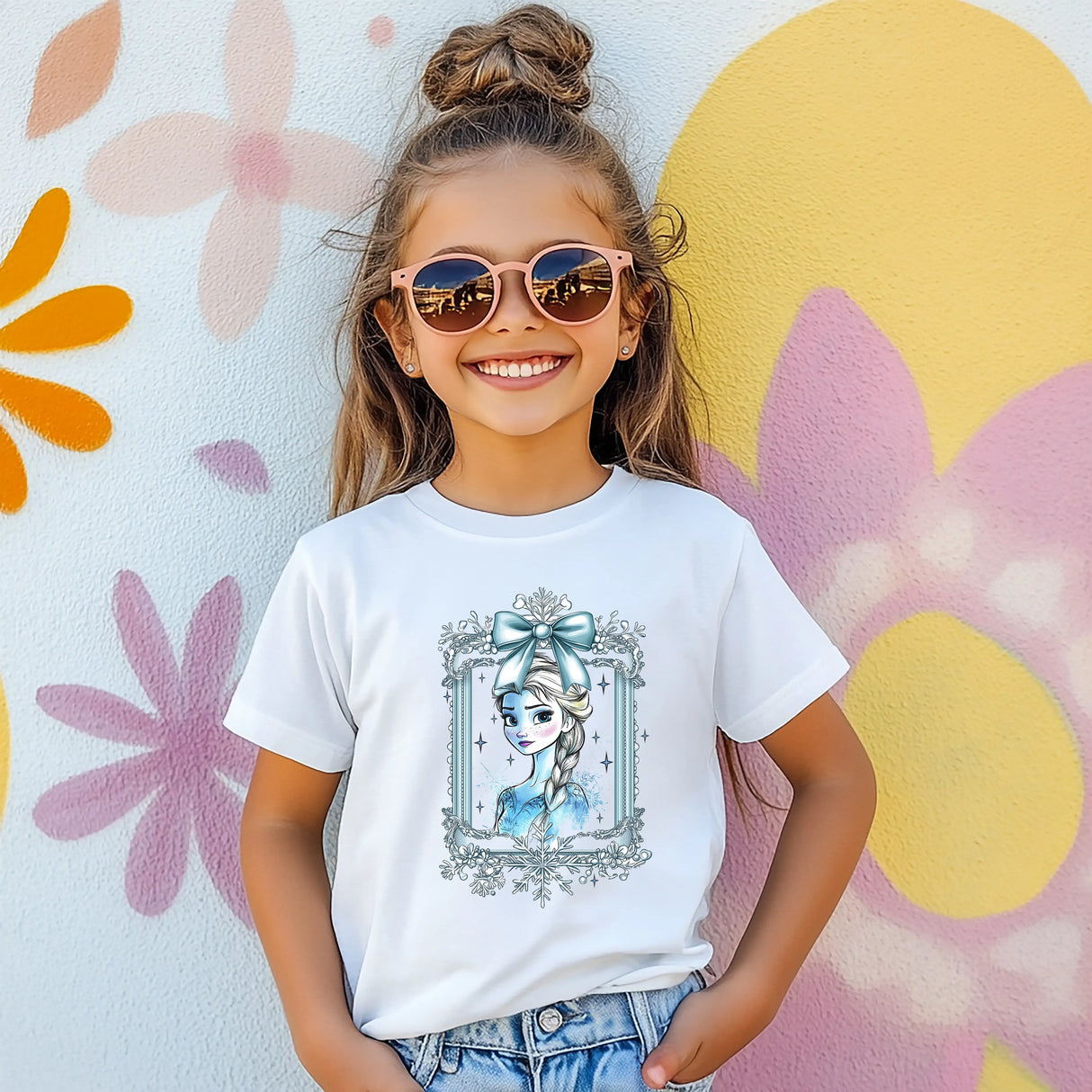 Tricou de fete din bumbac 100% cu imprimeu ELSA