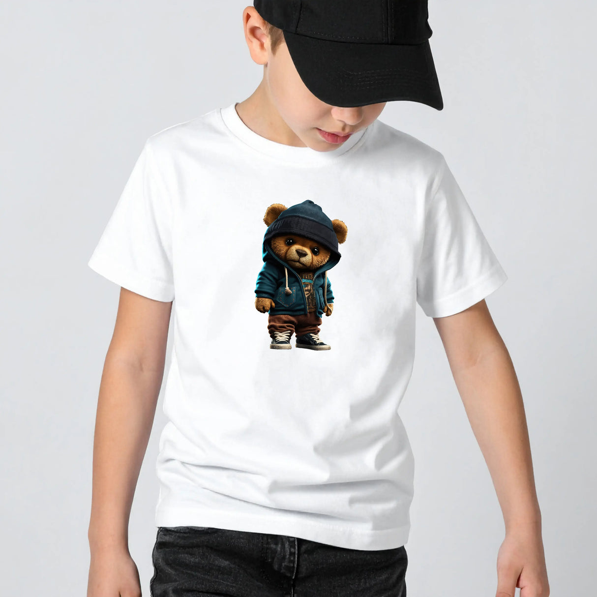 Tricou de baieti din bumbac 100% cu imprimeu FORESTER