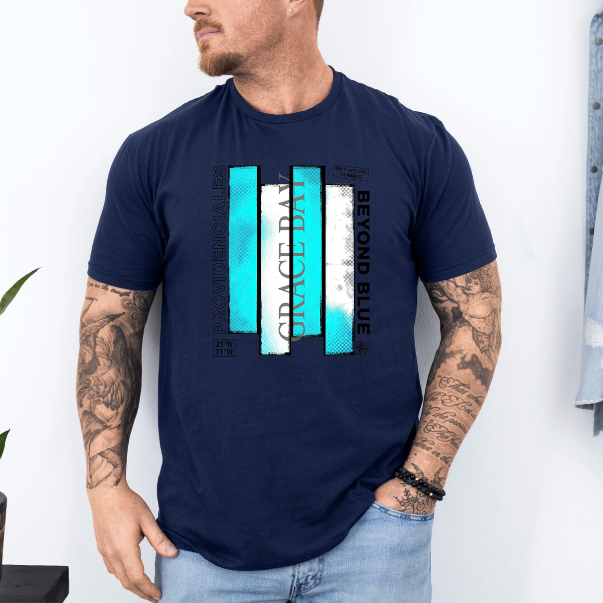Tricou barbati din bumbac 100% Travel cu imprimeu GRACE BAY