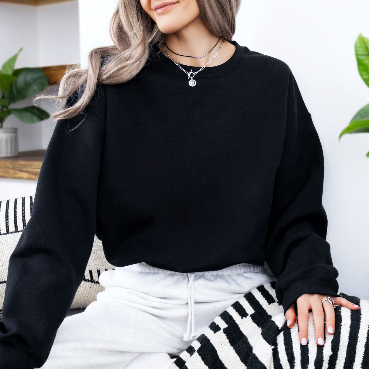Hanorac dama oversize simplu negru