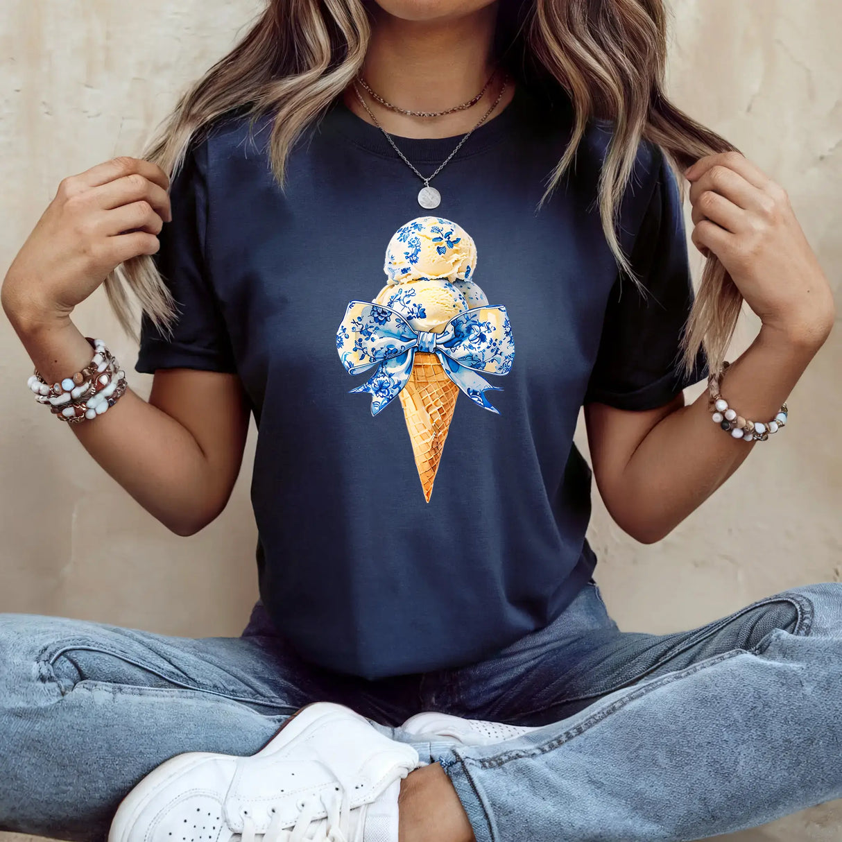 Tricou dama oversize din bumbac 100% de Vara ICECREAM
