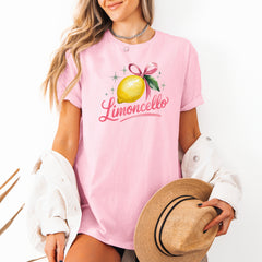 Tricou dama oversize din bumbac 100% de Vara cu imprimeu LIMONCELLO
