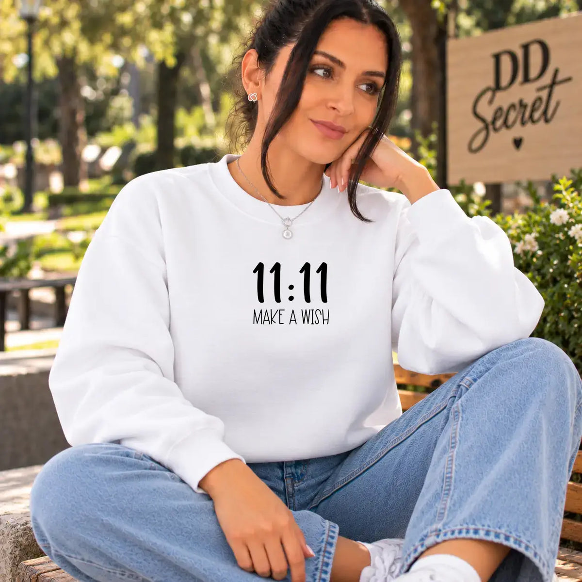 Bluza de dama oversize cu mesaj MAKE A WISH