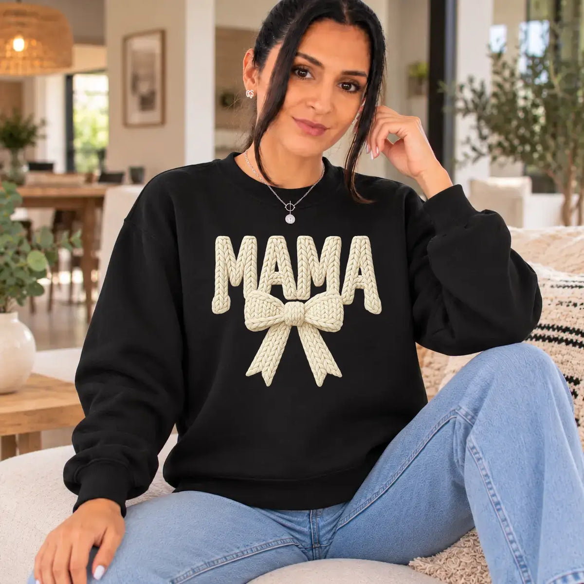 Bluza dama oversize cu imprimeu MAMA IVORY