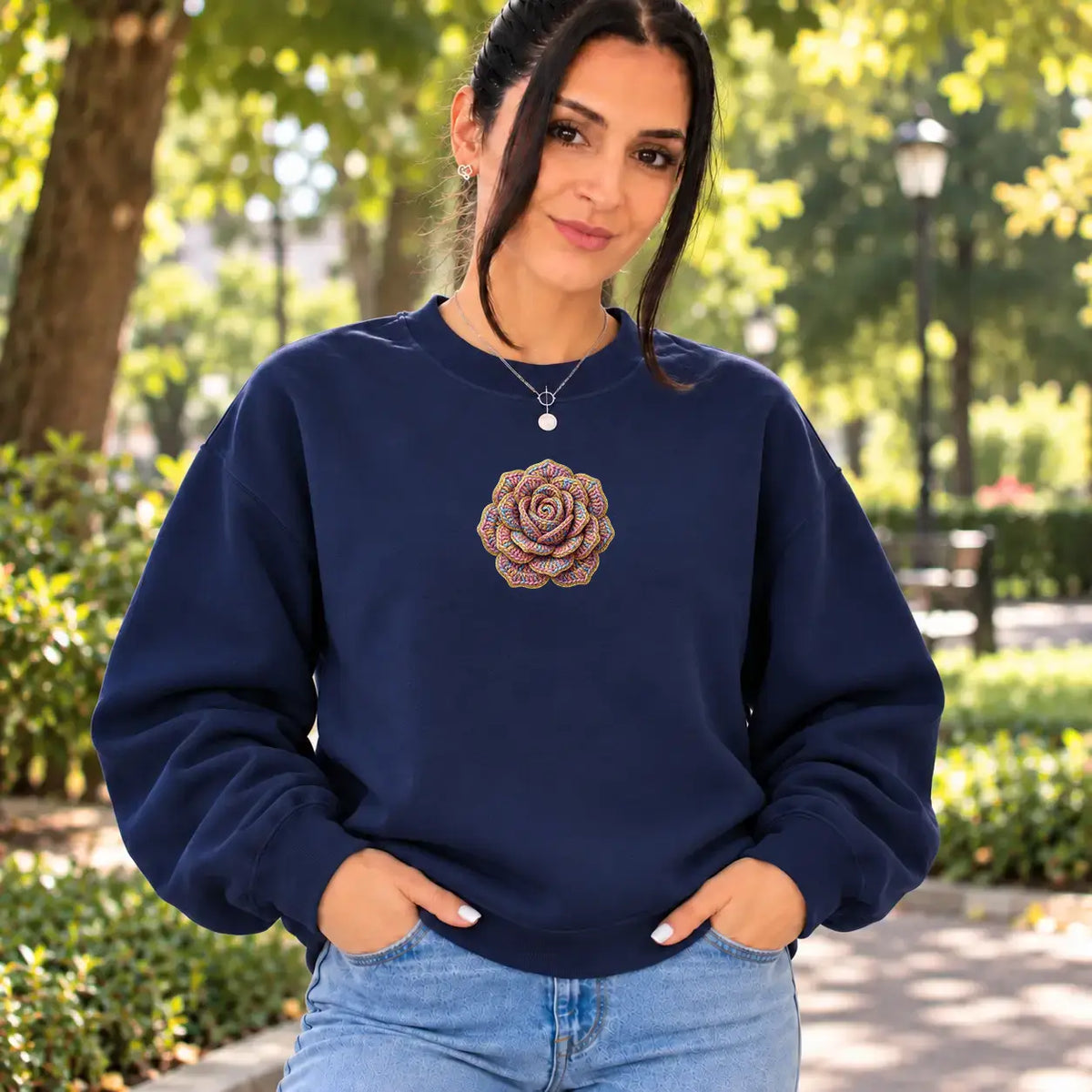 Bluza de dama oversize cu imprimeu MULTICOLOR