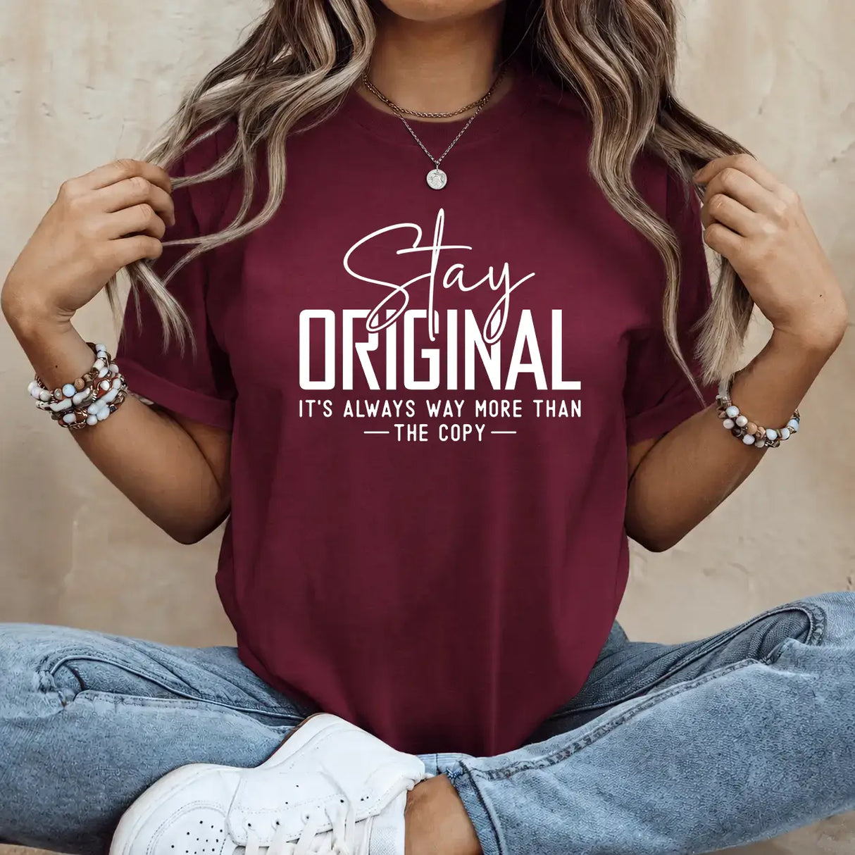 Tricou de dama oversize din bumbac 100% cu imprimeu ORIGINAL