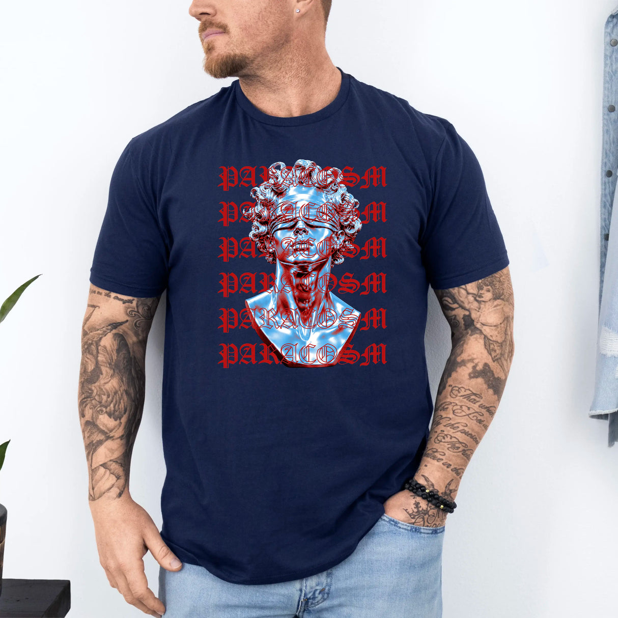 Tricou barbati din bumbac 100% cu imprimeu PARACOSM