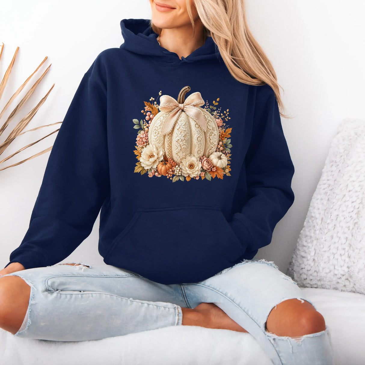 Hanorac cu gluga de dama oversize cu imprimeu PUMPKIN