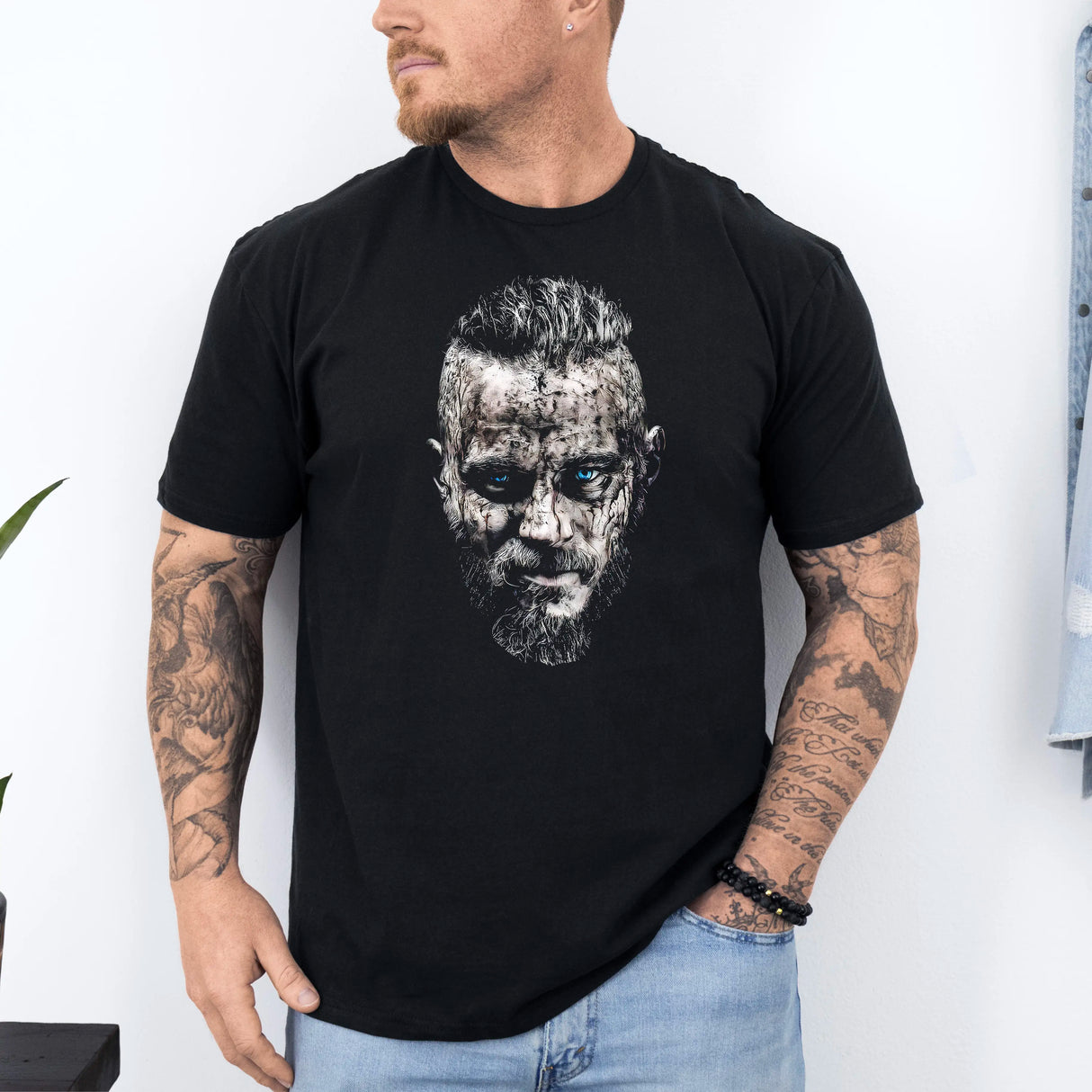 Tricou barbatesc din bumbac 100% regular fit cu personaje film RAGNAR