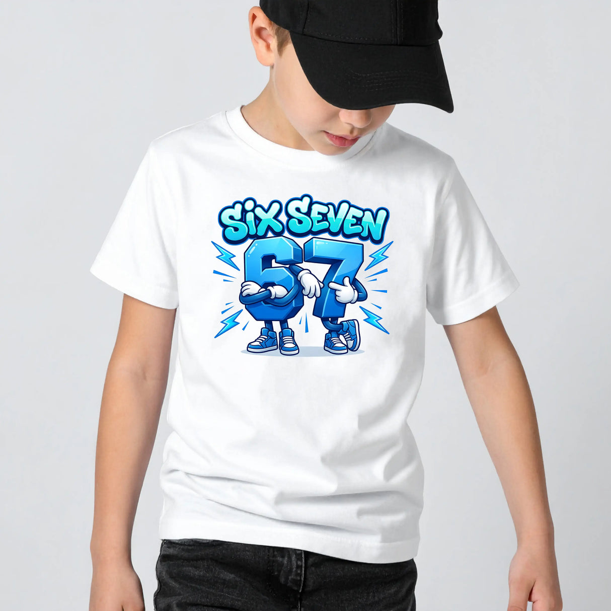 Tricou de baieti din bumbac 100% cu imprimeu SIXSEVEN