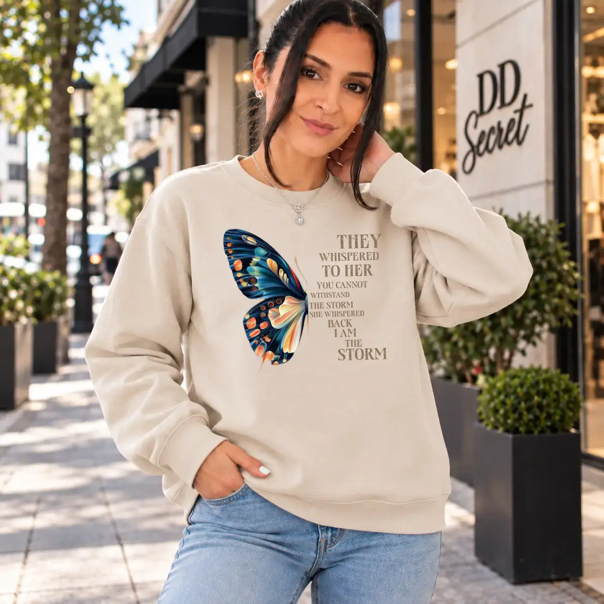 Bluza de dama oversize cu fluturi STORM