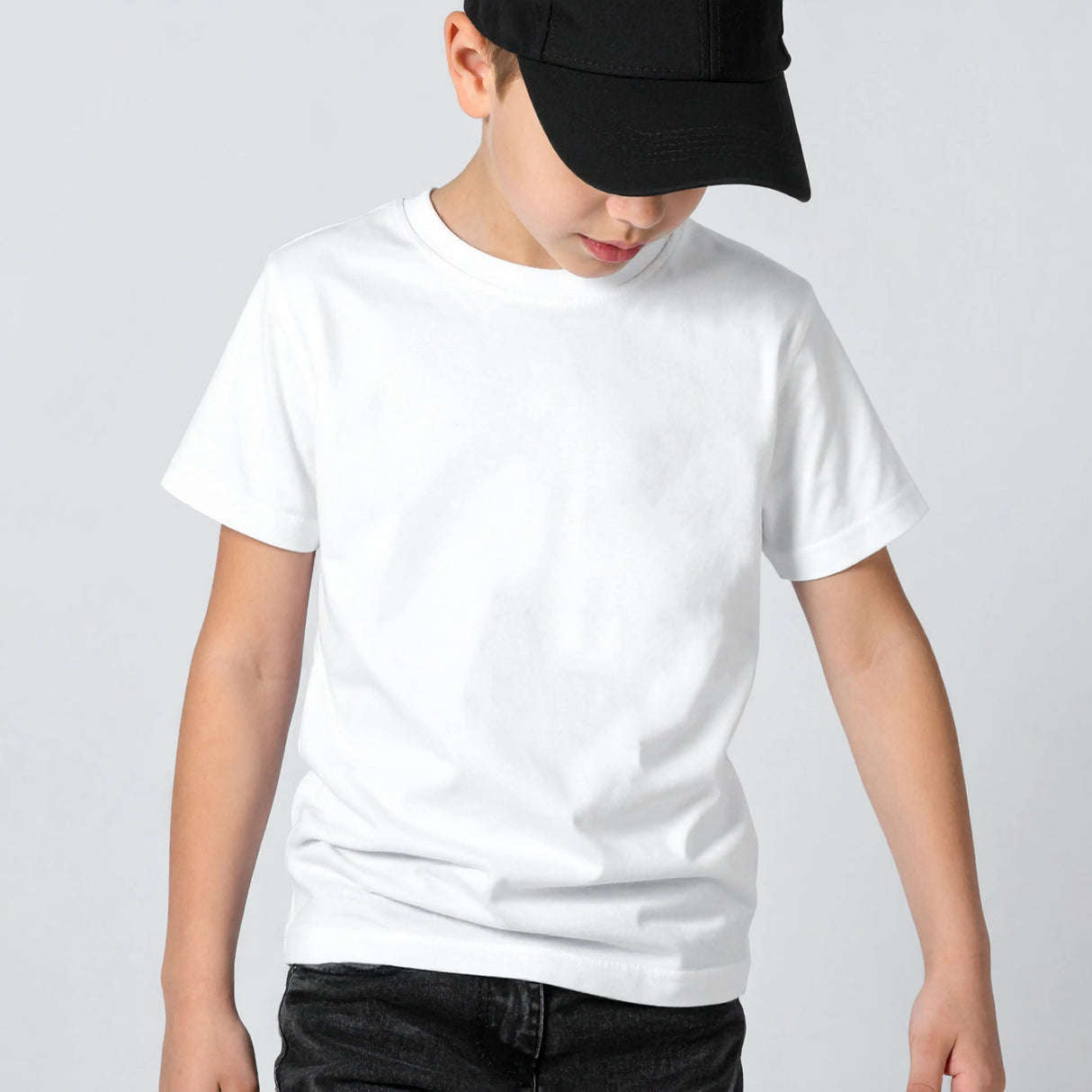 Set 3 tricouri baieti din bumbac 100% simple albe