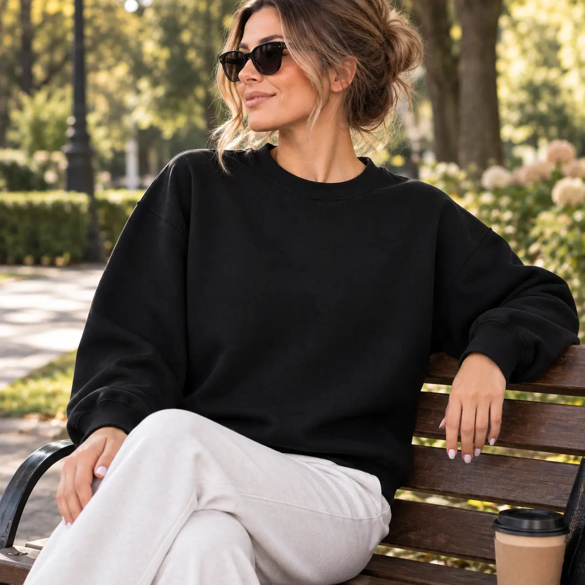 Bluza dama oversize simplu negru