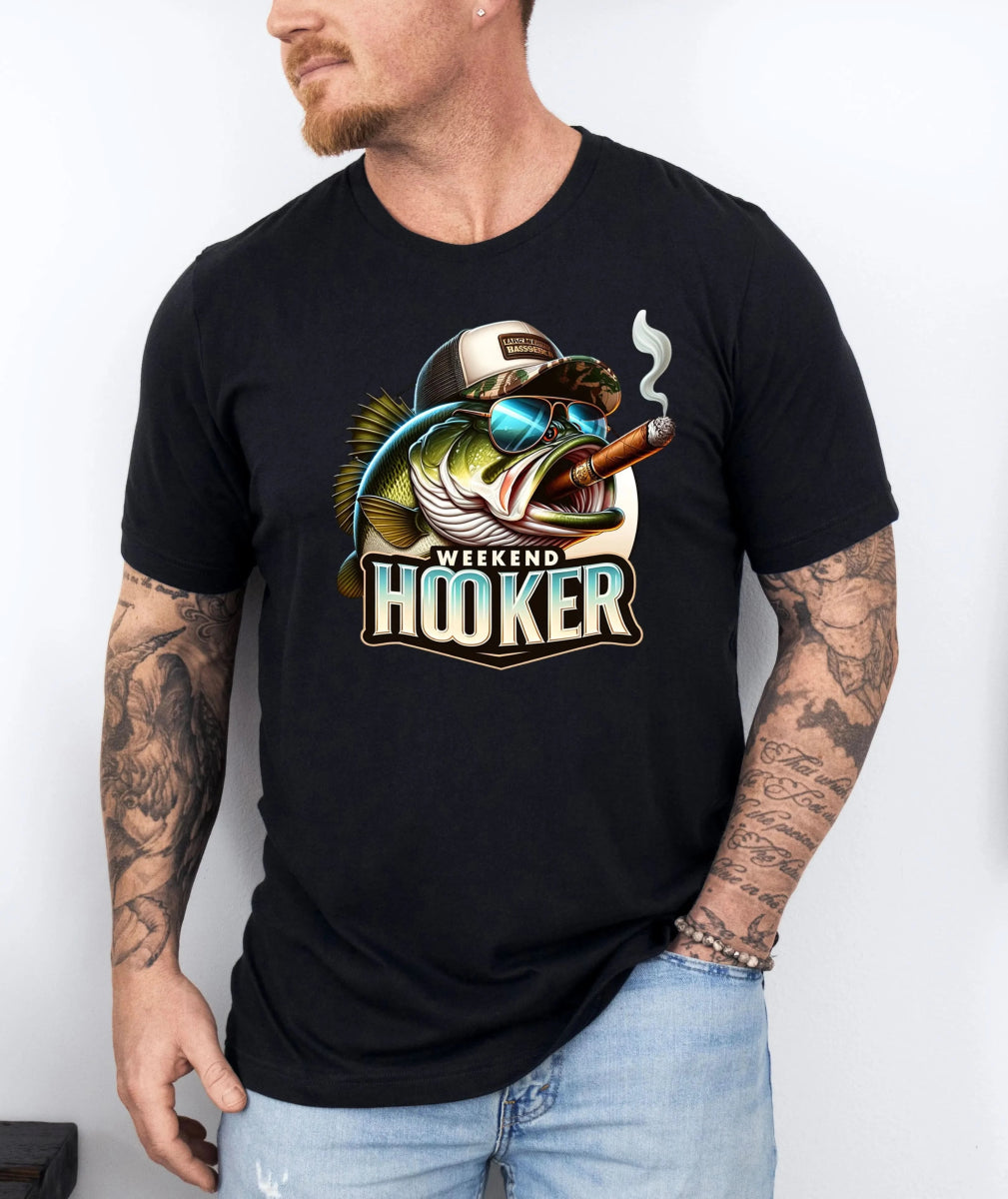 Tricou barbati din bumbac 100% regular fit Pescari HOOKER