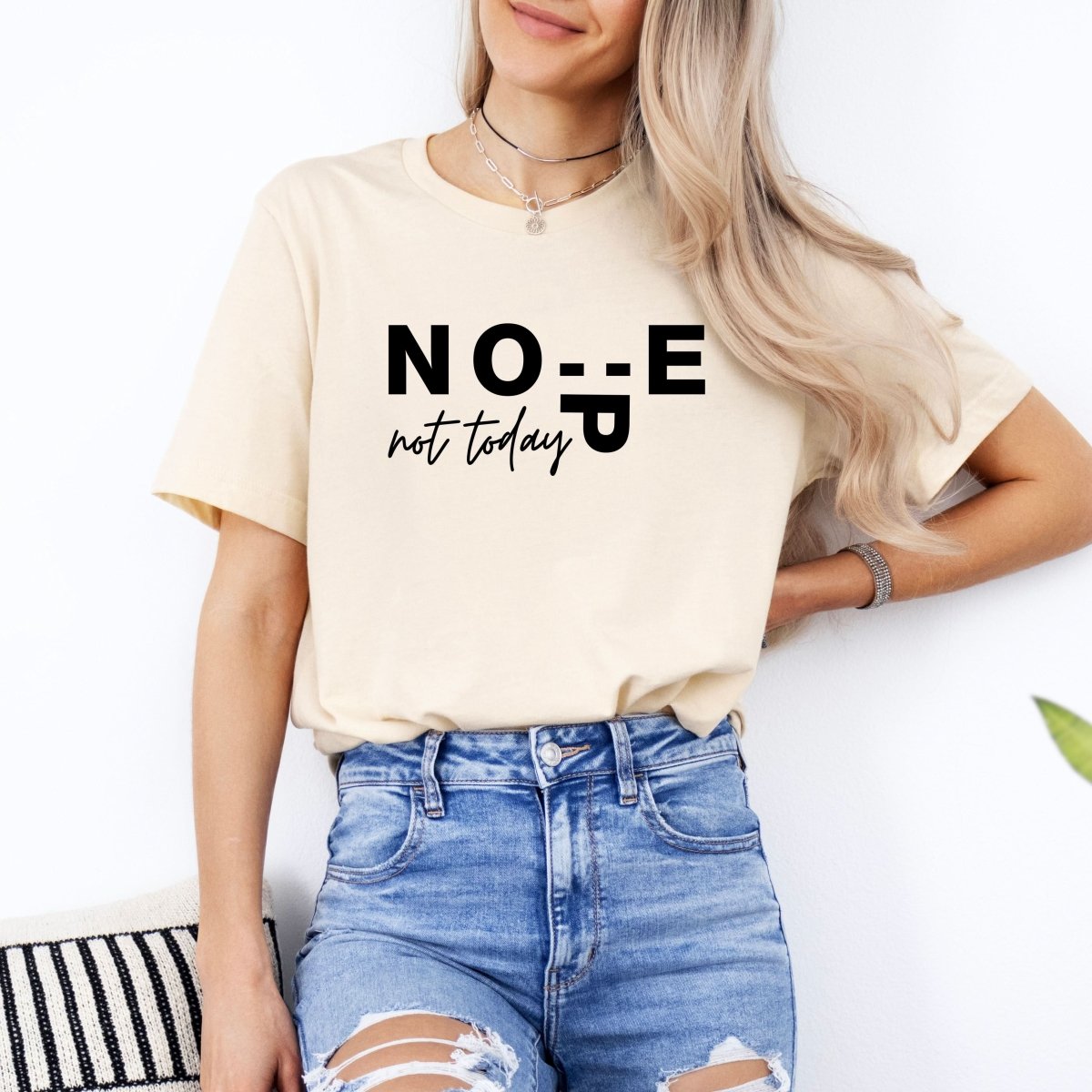 Tricou de dama oversize din bumbac 100% cu mesaj NOPE