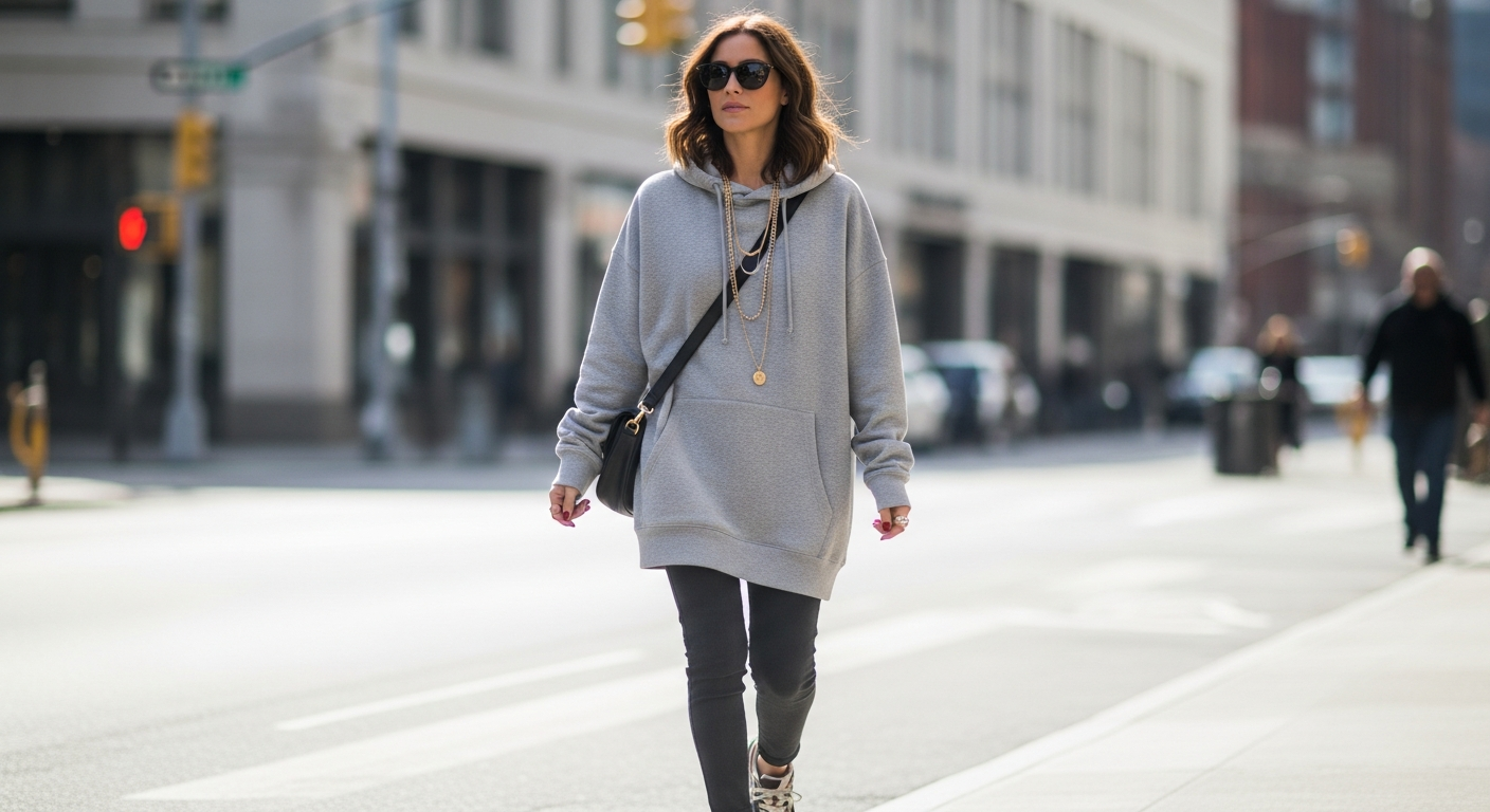 hanorac lung dama - 7 Obiceiuri de Stil cu Hanorace Oversize care te fac să pari un Icon