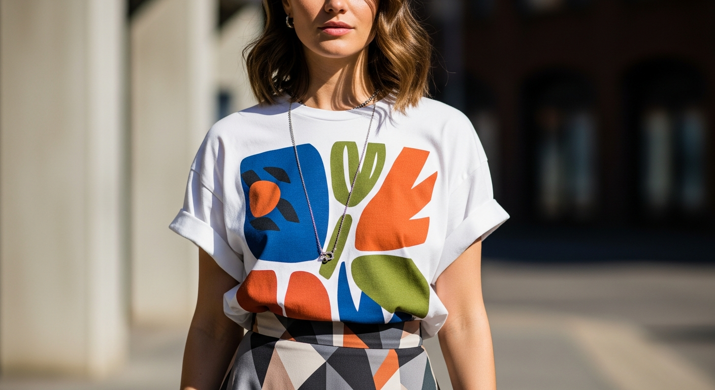 tricou dama - Ai purtat tricourile oversize greșit: Secretul mixării imprimeurilor