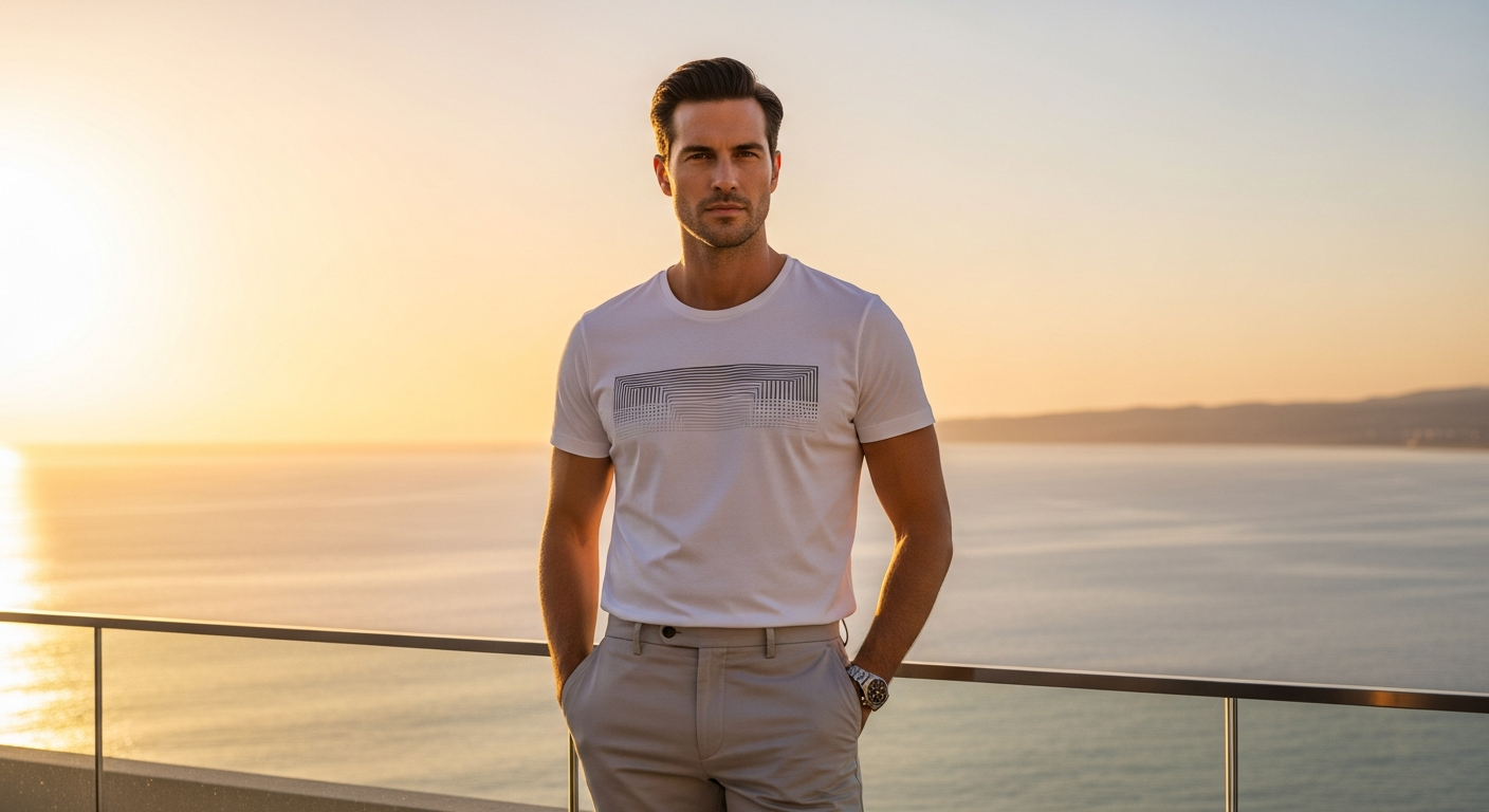 tricou barbati bumbac - Cum să obții un look de lux în vara 2026 folosind tricouri de bază
