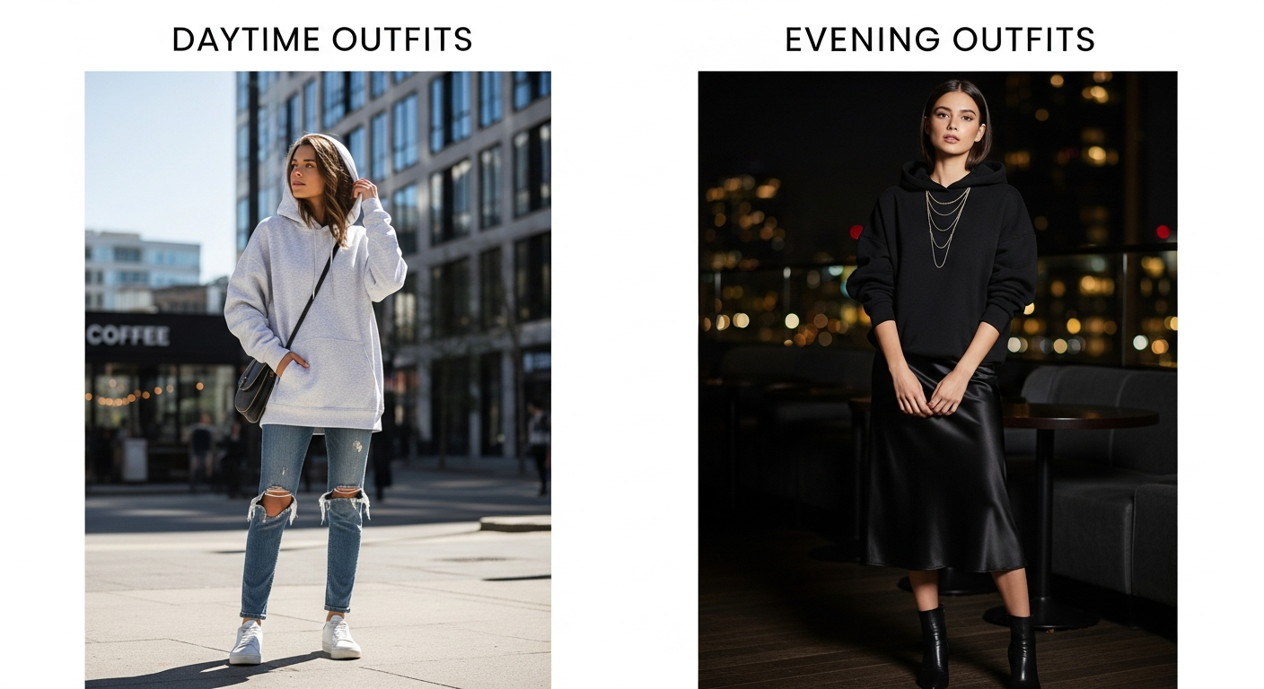 Hanoracele Oversize: Ținute de Zi vs Ținute de Seară în 2026