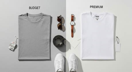 tricou alb barbati - Tricouri Bărbați: Buget vs Premium – Ce Merită Investiția în 2026?