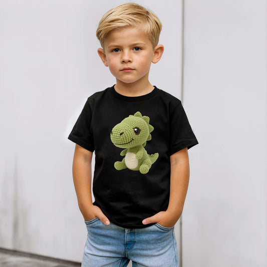 Tricou de baieti din bumbac 100% cu imprimeu BABY DINO