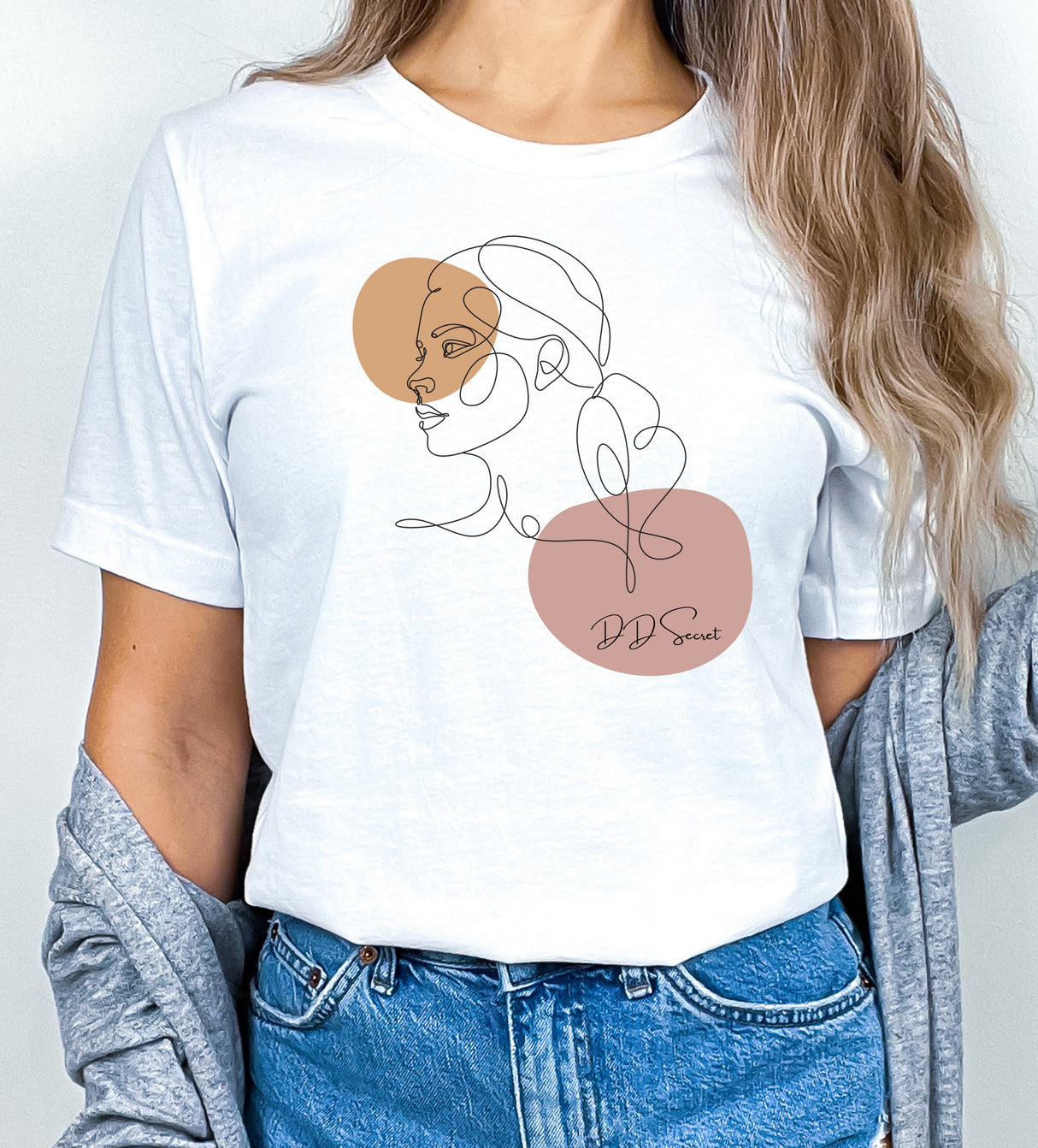 Tricou de dama oversize din bumbac 100% Minimalist cu imprimeu BEAUTY INSIDE