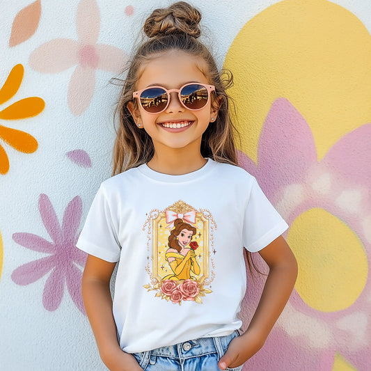 Tricou de fete din bumbac 100% cu imprimeu BELLE