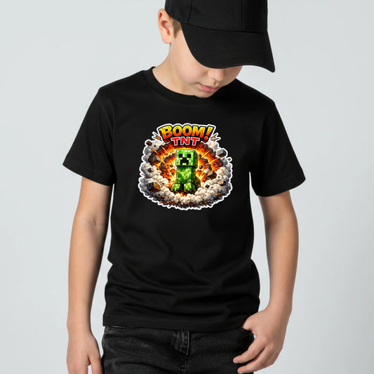 Tricou baieti din bumbac 100% cu imprimeu BOOM