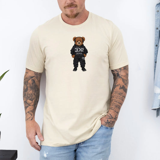 Tricou barbatesc din bumbac 100% regular fit cu ursulet BOXER