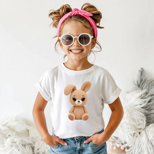 Tricou de fete din bumbac 100% cu imprimeu BUNNY