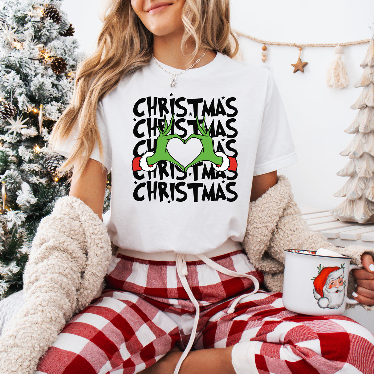 Tricou dama oversize din bumbac 100% de Craciun CHRISTMAS