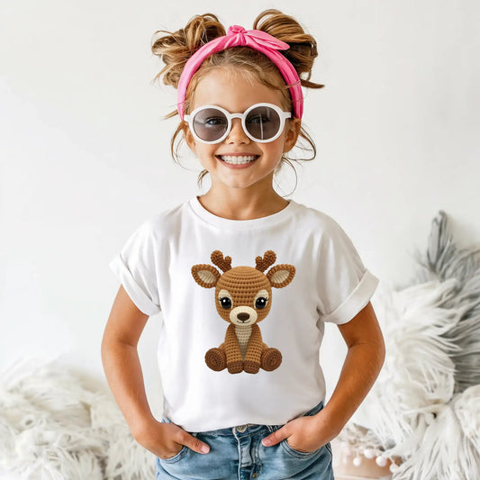 Tricou de fete din bumbac 100% cu imprimeu DEER
