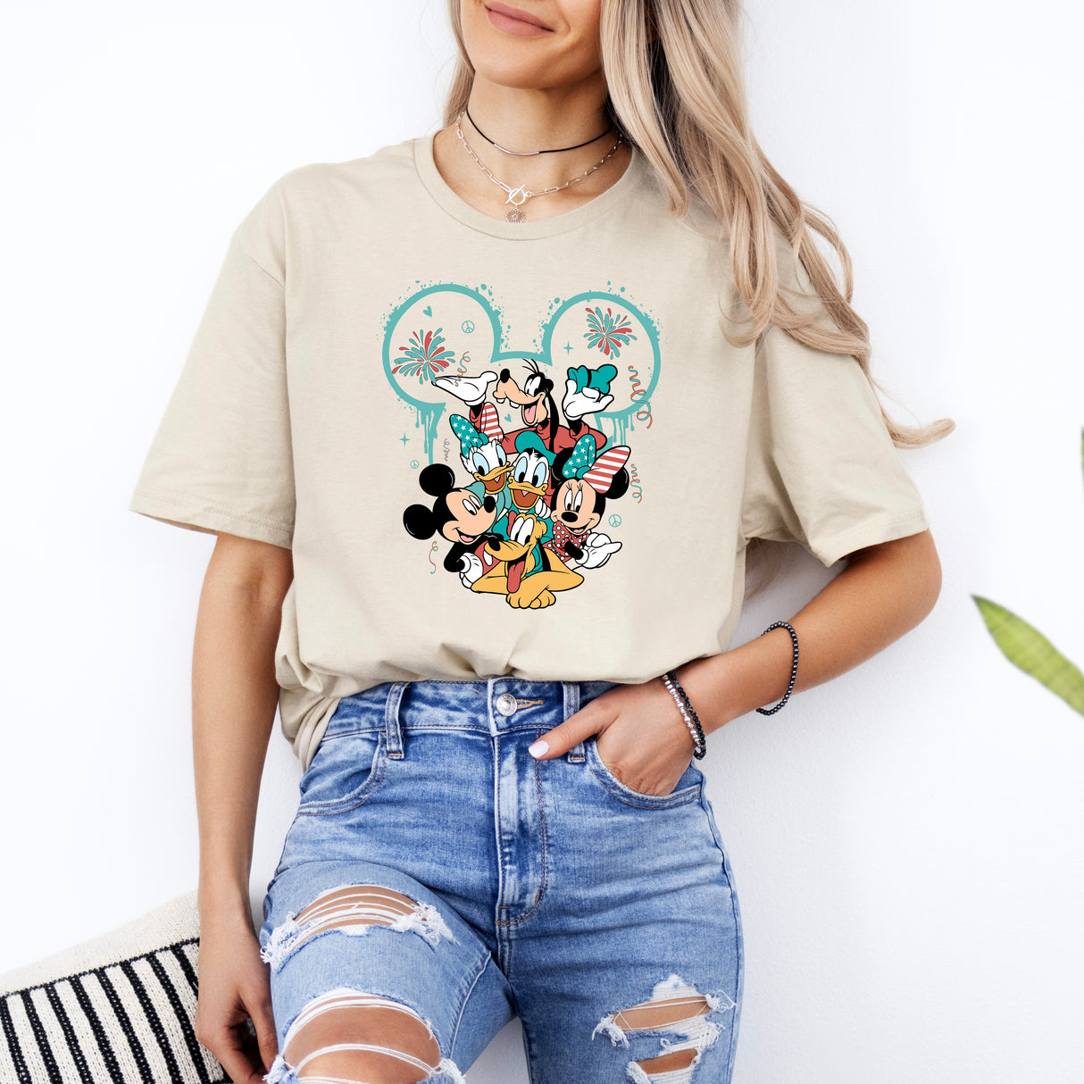 Tricou de dama oversize din bumbac 100% Desene animate cu imprimeu DISNEY