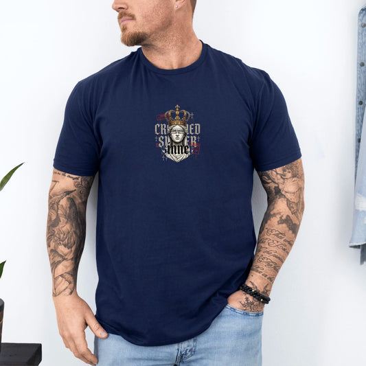 Tricou barbati din bumbac 100% regular fit Urban cu imprimeu DON'T LOOK