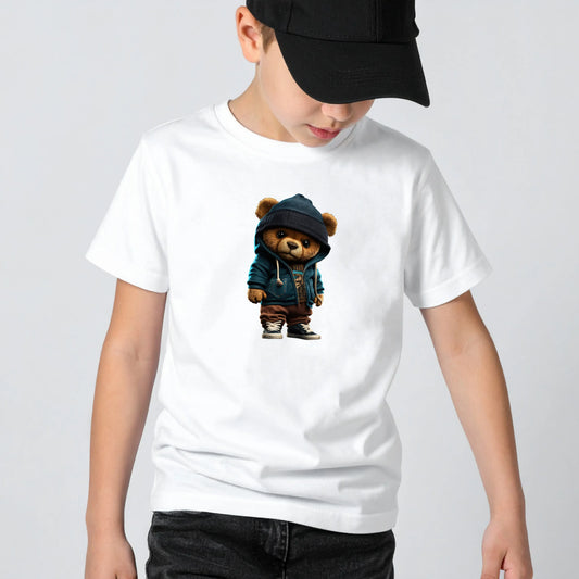 Tricou de baieti din bumbac 100% cu imprimeu FORESTER