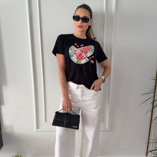 Tricou de dama oversize din bumbac 100% de Vara WATERMELON