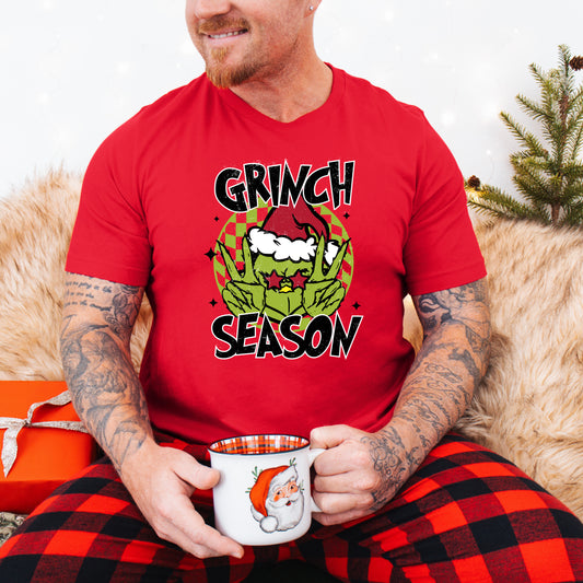 Tricou barbatesc din bumbac 100% regular fit de Craciun GRINCH SEASON