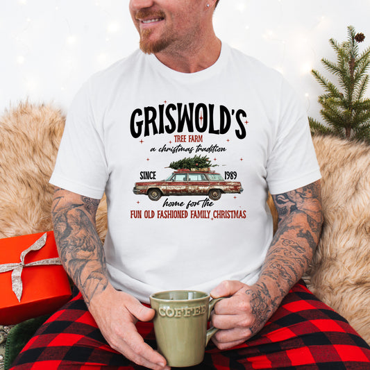 Tricou barbatesc din bumbac 100% regular fit de Craciun GRISWOLD'S