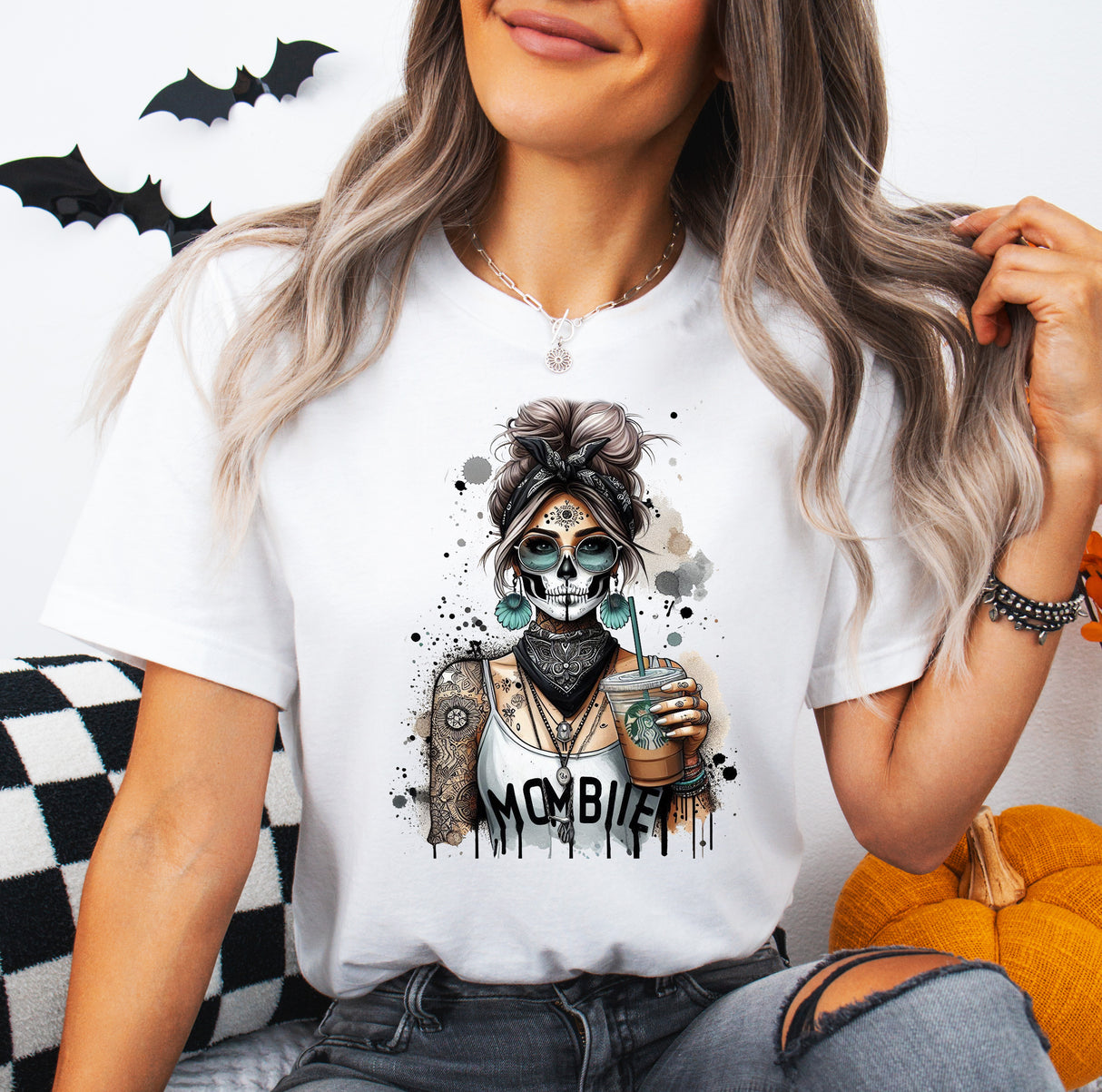 Tricou dama oversize din bumbac 100% de Halloween HALLOWEEEN PARTY