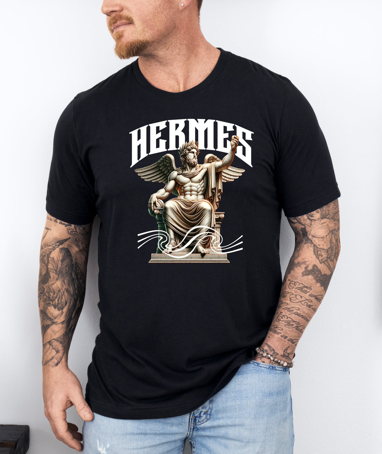 Tricou barbati din bumbac 100% regular fit Urban cu imprimeu HERMES