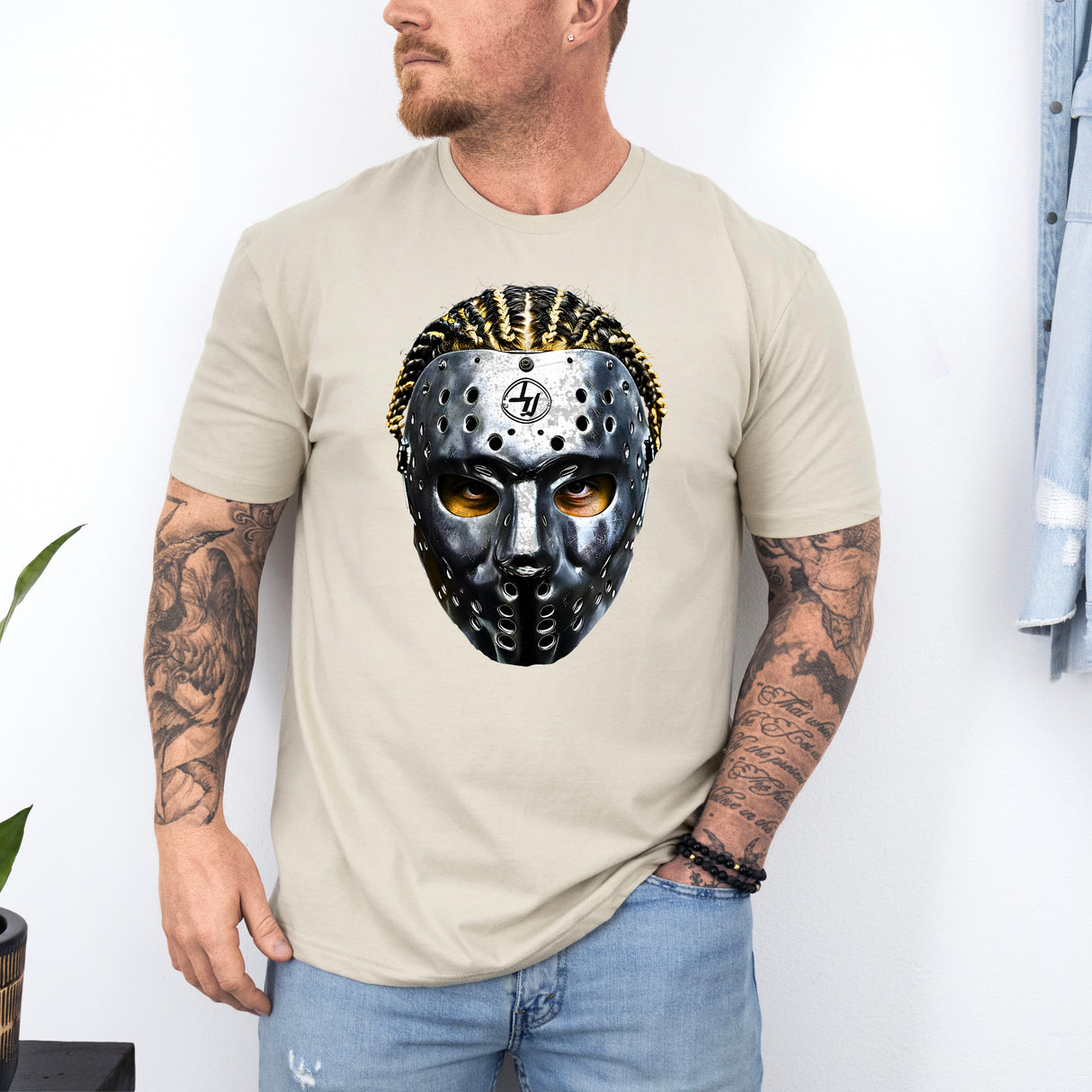 Tricou barbati din bumbac 100% regular fit Streetwear cu imprimeu HOCKEY