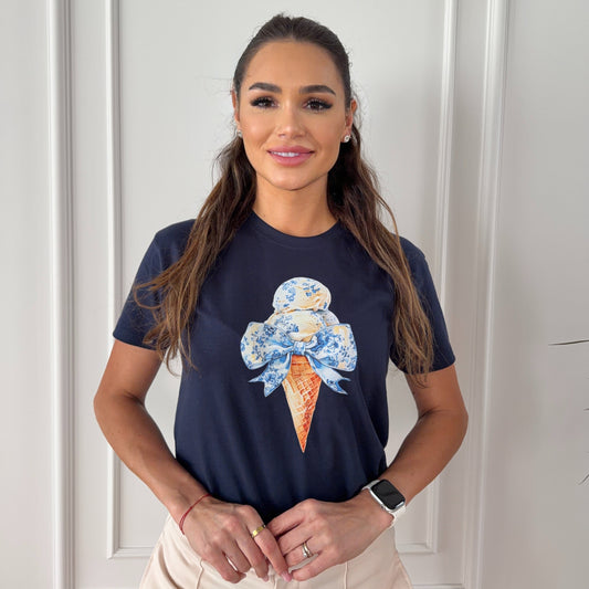 Tricou dama oversize din bumbac 100% de Vara ICECREAM